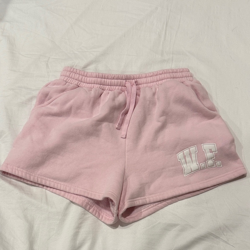 White Fox Boutique Light Pink High Waist Shorts